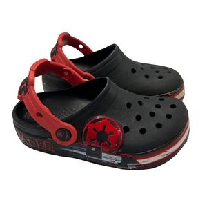 Crocs Darth Vader Star Wars Kids Toddler Clogs Size 11 Red/Black